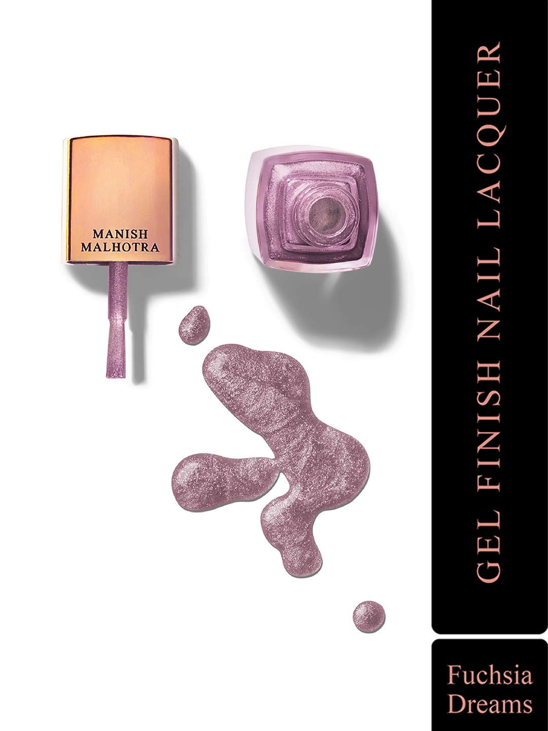 

Manish Malhotra Beauty By MyGlamm Gel Finish Nail Lacquer-Metallic-Fuschia Dreams-12ml, Purple