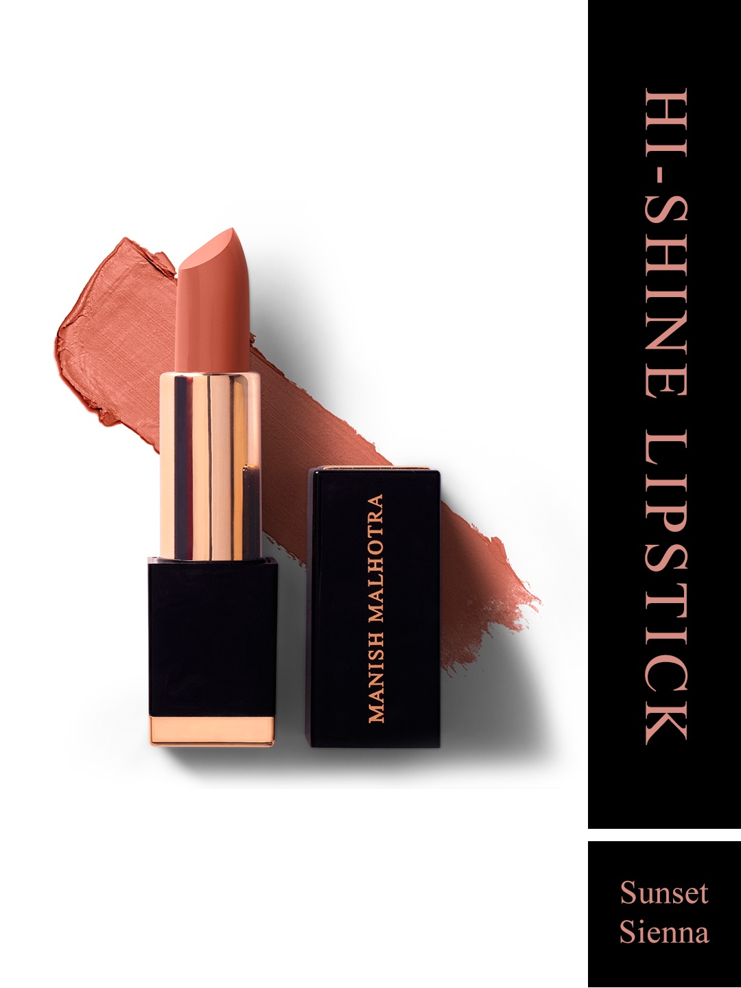 

MyGlamm Manish Malhotra Beauty Hi-Shine Lipstick-Sunset Sienna-4g, Beige