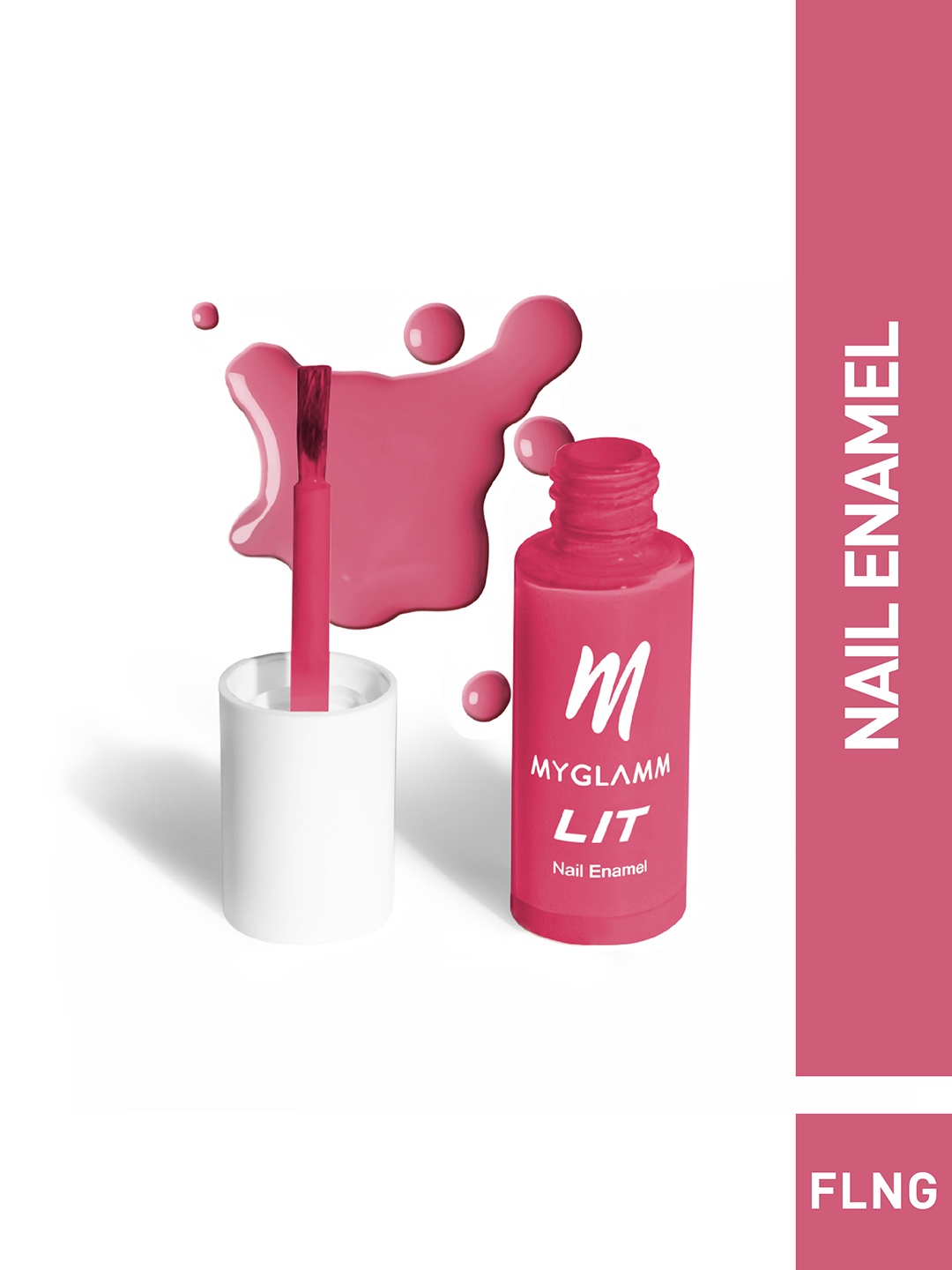 

MyGlamm LIT Nail Enamel - Fling, Pink