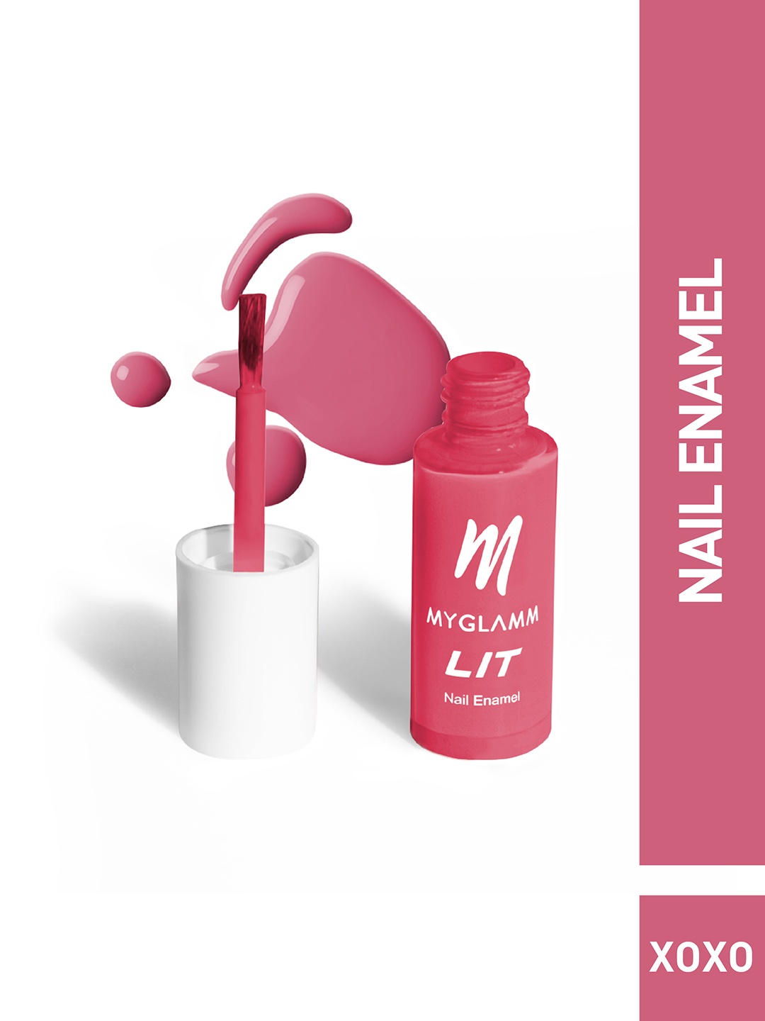 

MyGlamm LIT Nail Enamel-Xoxo-7ml, Pink