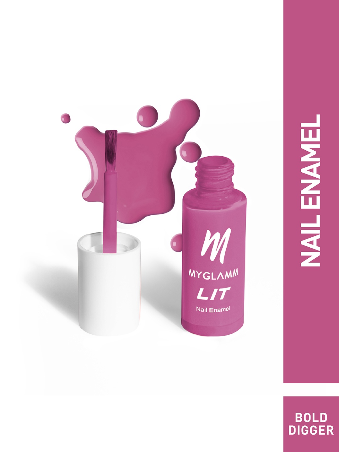 

MyGlamm LIT Nail Enamel-Bold Digger-7ml, Purple