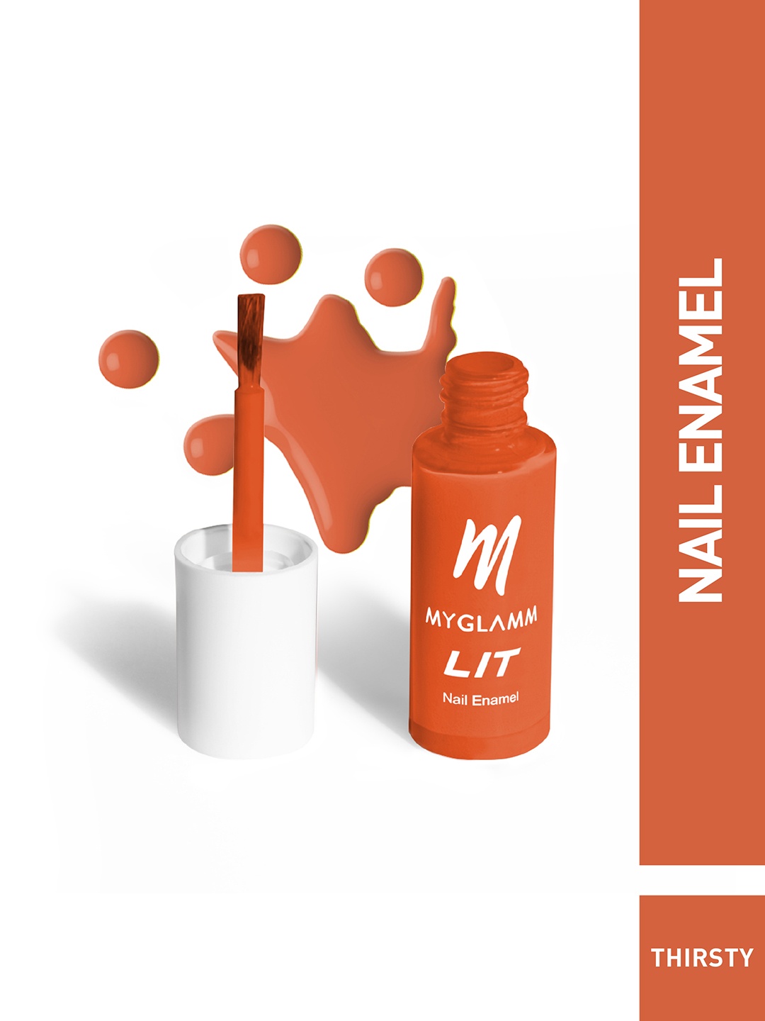 

MyGlamm LIT Nail Enamel-Thirsty-7ml, Red