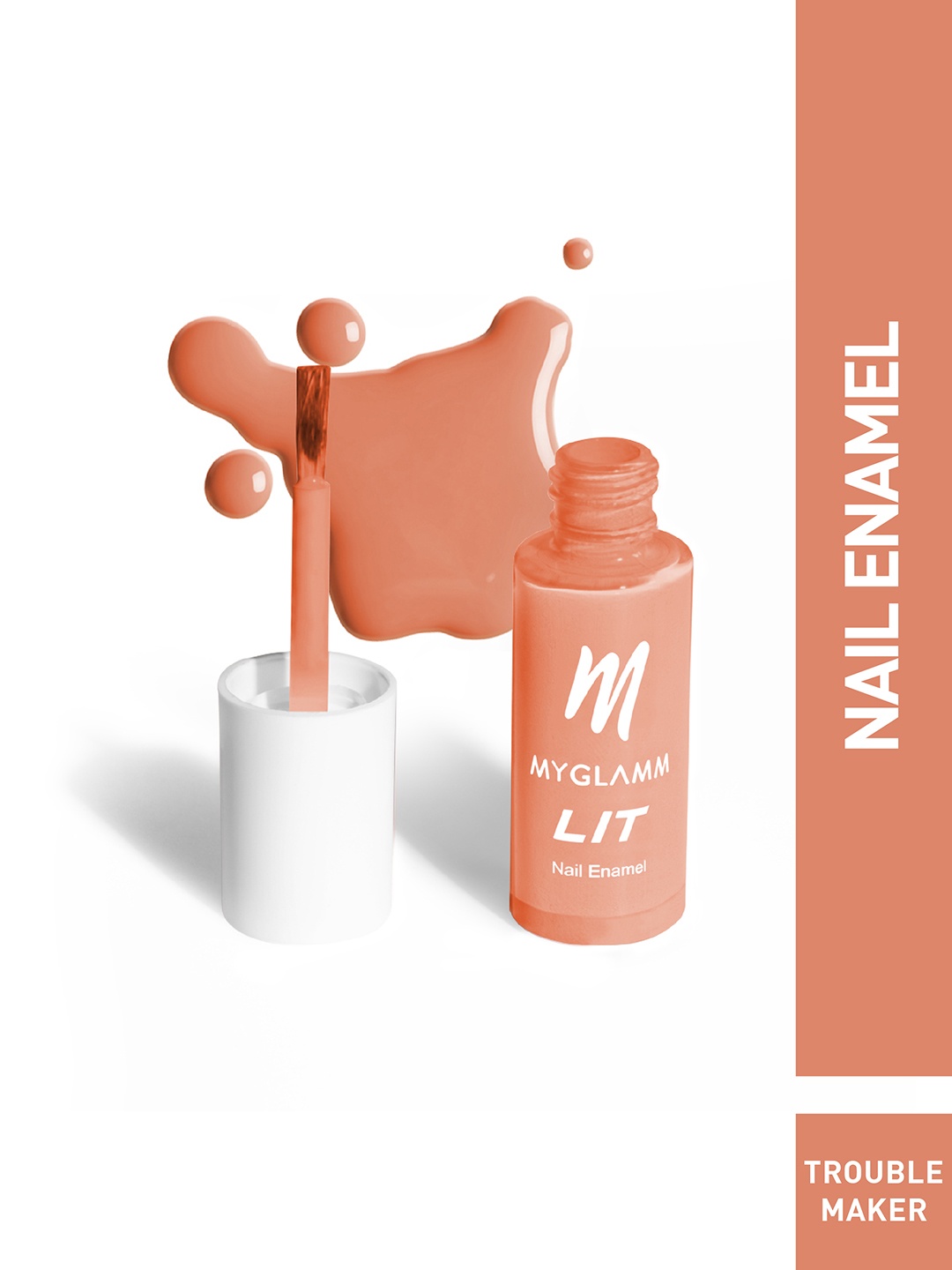 

MyGlamm LIT Nail Enamel-Trouble Maker-7ml, Pink