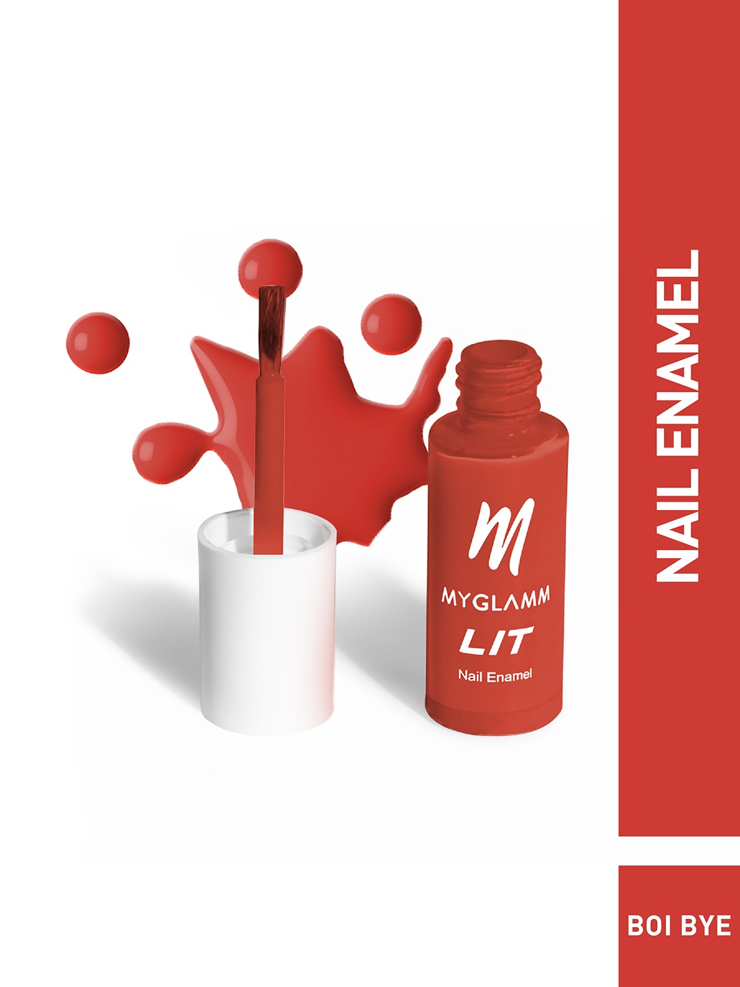 

MyGlamm LIT Nail Enamel - Boi Bye, Red