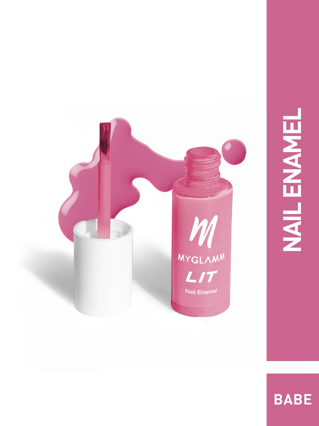 

MyGlamm LIT Nail Enamel-Babe-7ml, Pink
