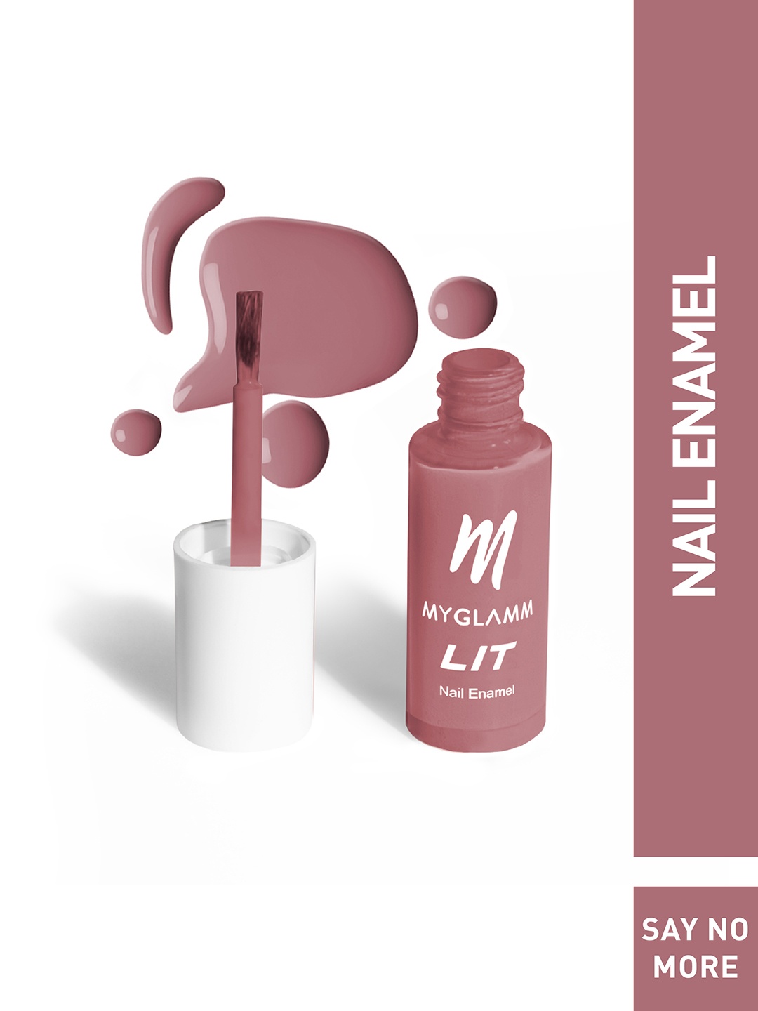 

MyGlamm LIT Nail Enamel-Say No More-7ml, Pink