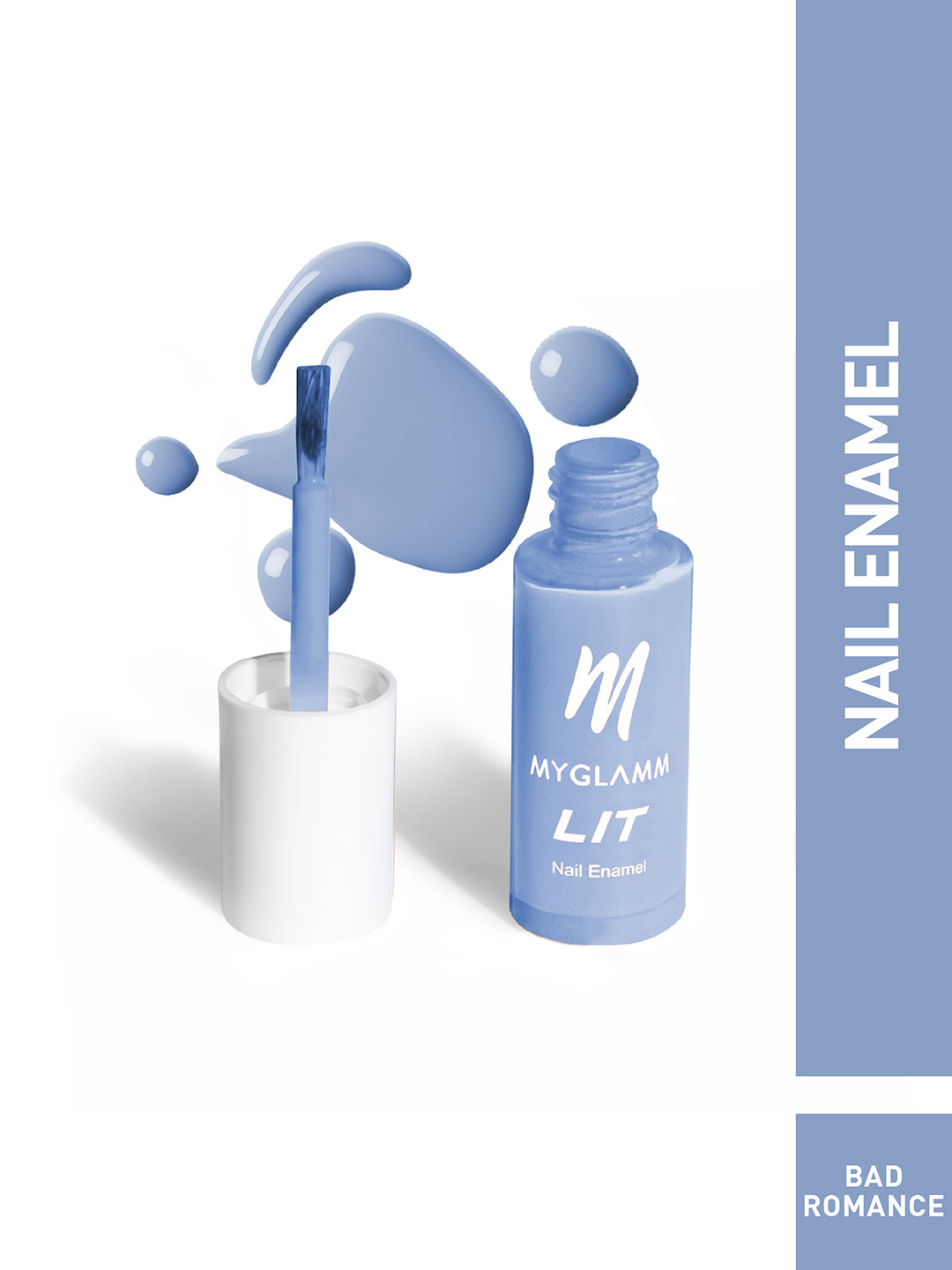 

MyGlamm LIT Nail Enamel - Bad Romance, Blue