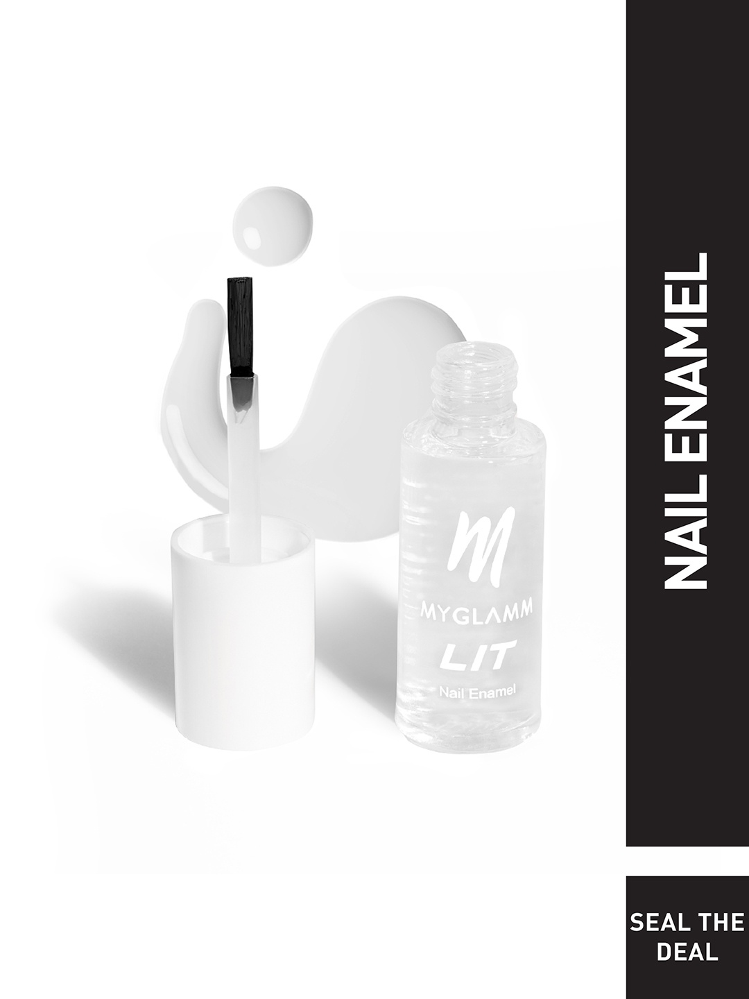 

MyGlamm LIT Nail Enamel-Seal The Deal-7ml, Transparent