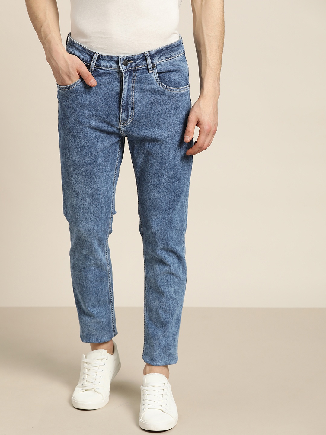 

ether Men Blue Regular Fit Stretchable Jeans