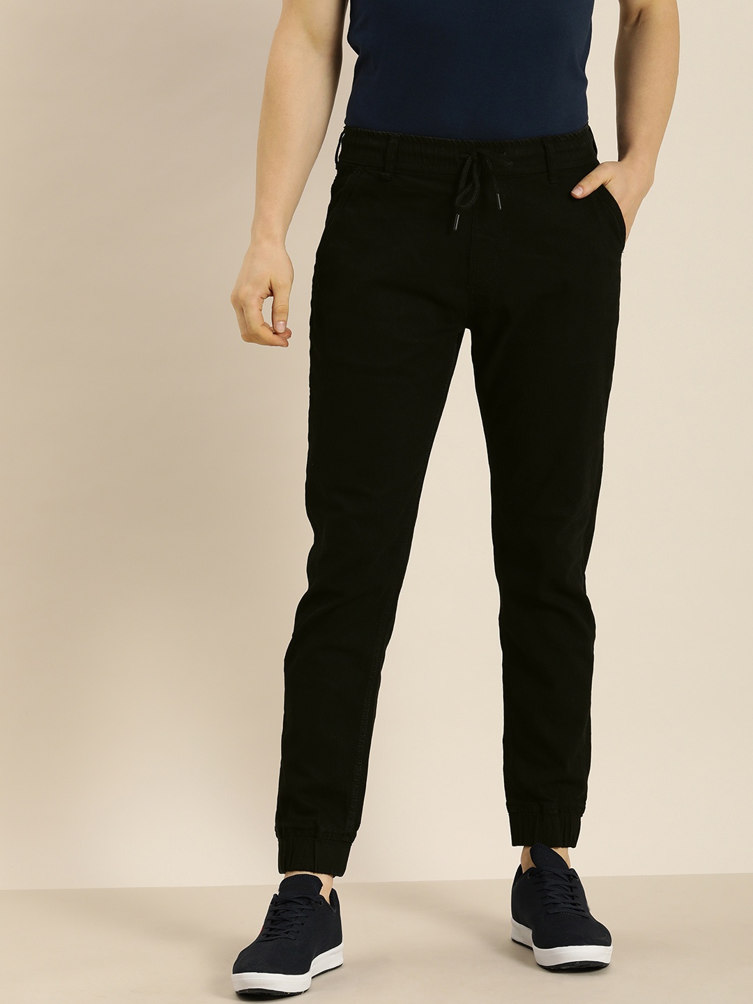 

ether Men Black Denim Joggers