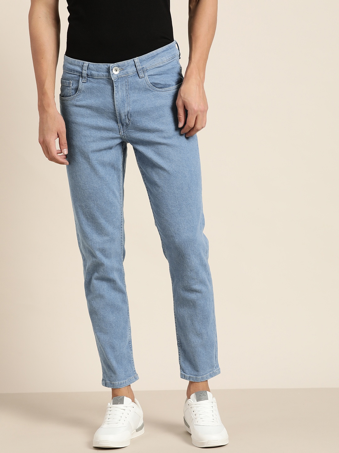 

ether Men Blue Carrot Fit Stretchable Jeans