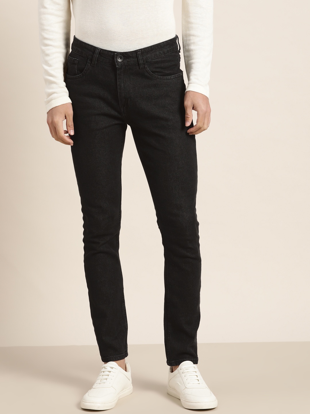 

ether Men Black Skinny Fit Stretchable Jeans