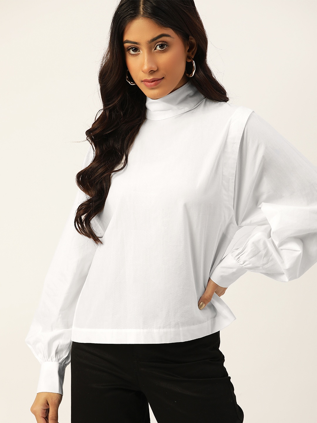 

Koton Women White Pure Cotton Solid Top