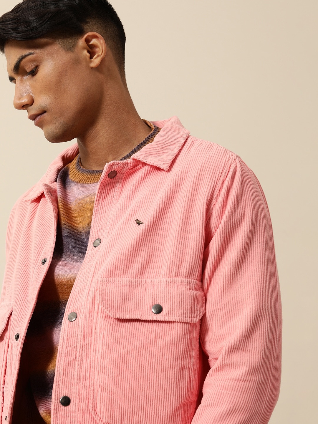 

Mr Bowerbird Men Men Garment Dyed Updated corduroy Trucker, Pink