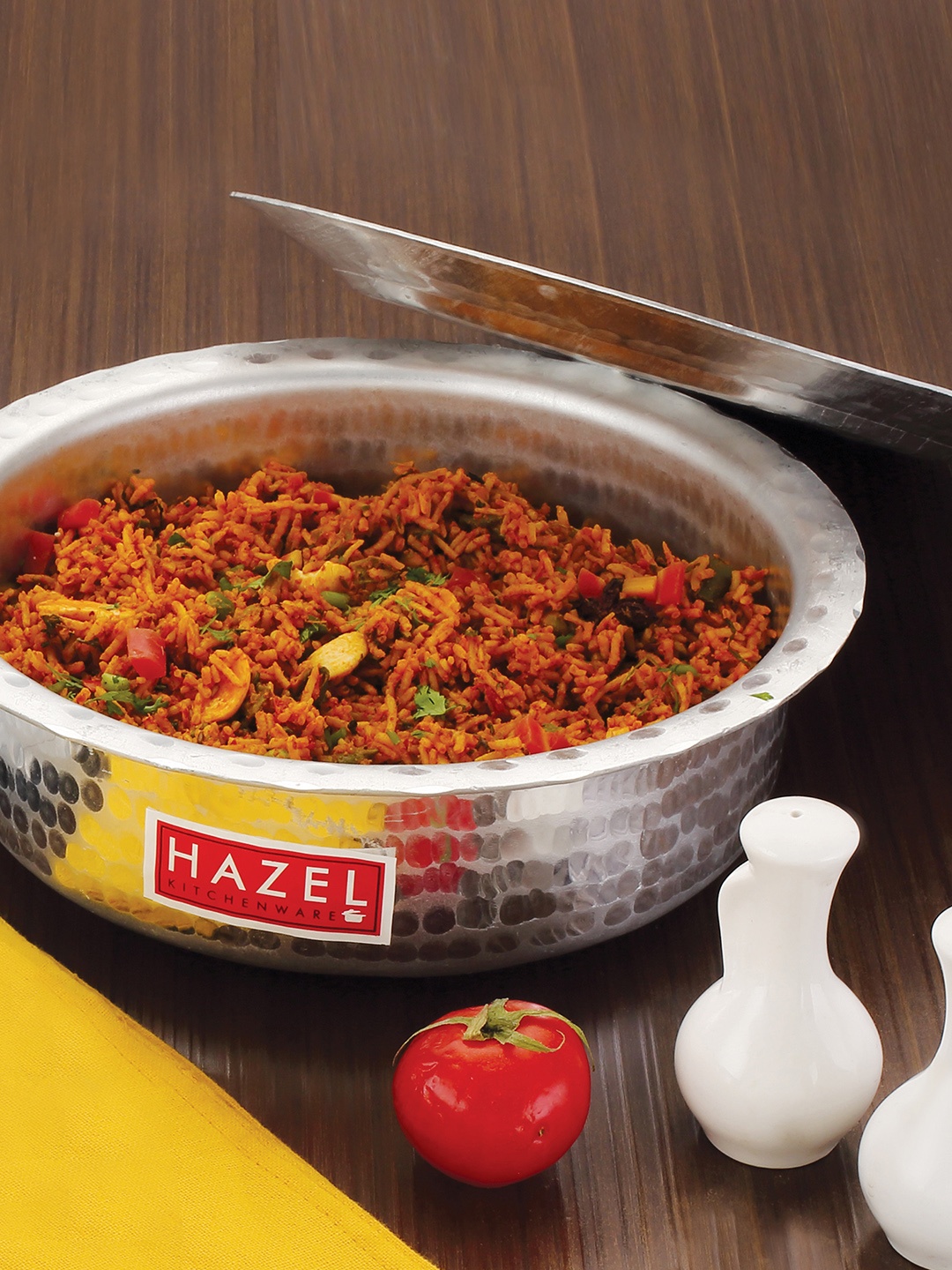 

HAZEL Silver-Toned Aluminium Langdi Patila Pot With Lid
