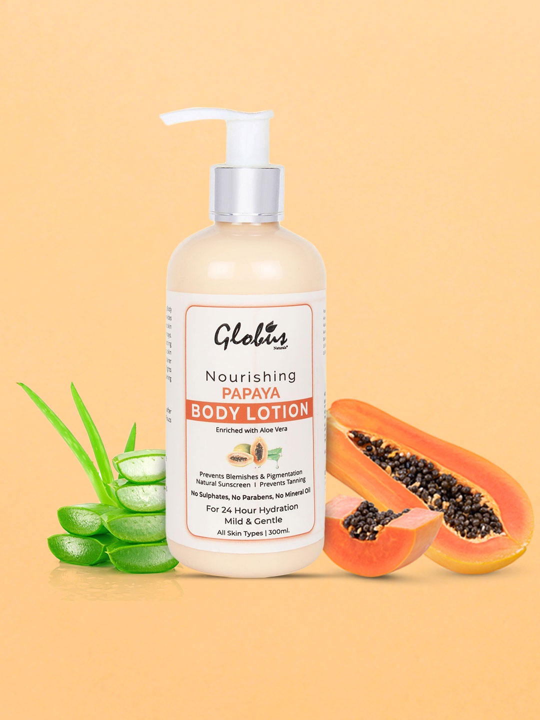 

Globus Naturals Nourishing Papaya Body Lotion 300 ml, Brown