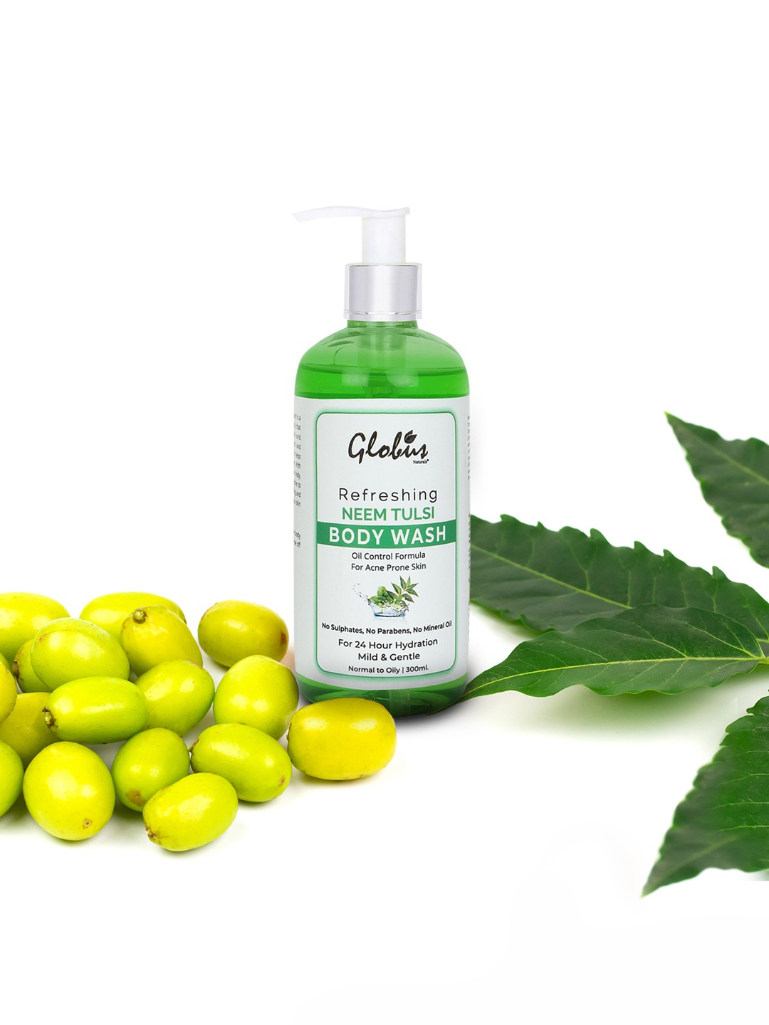 

Globus naturals Refreshing Neem Tulsi Body Wash - 300 ml, Green