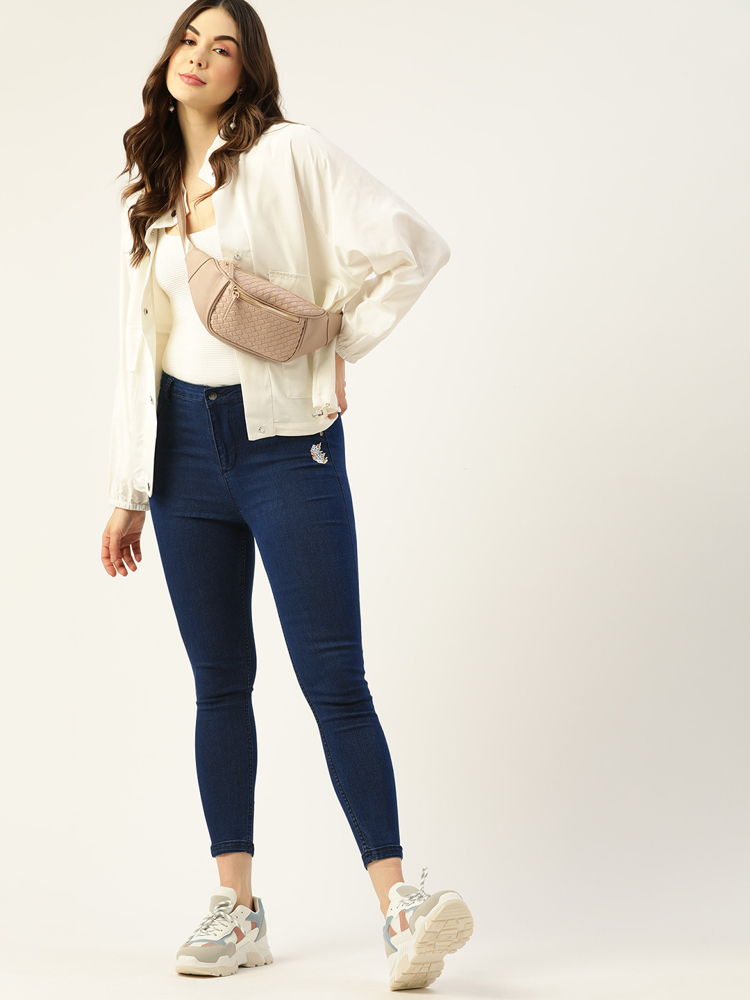 

DressBerry Women Navy Blue Solid Jeggings