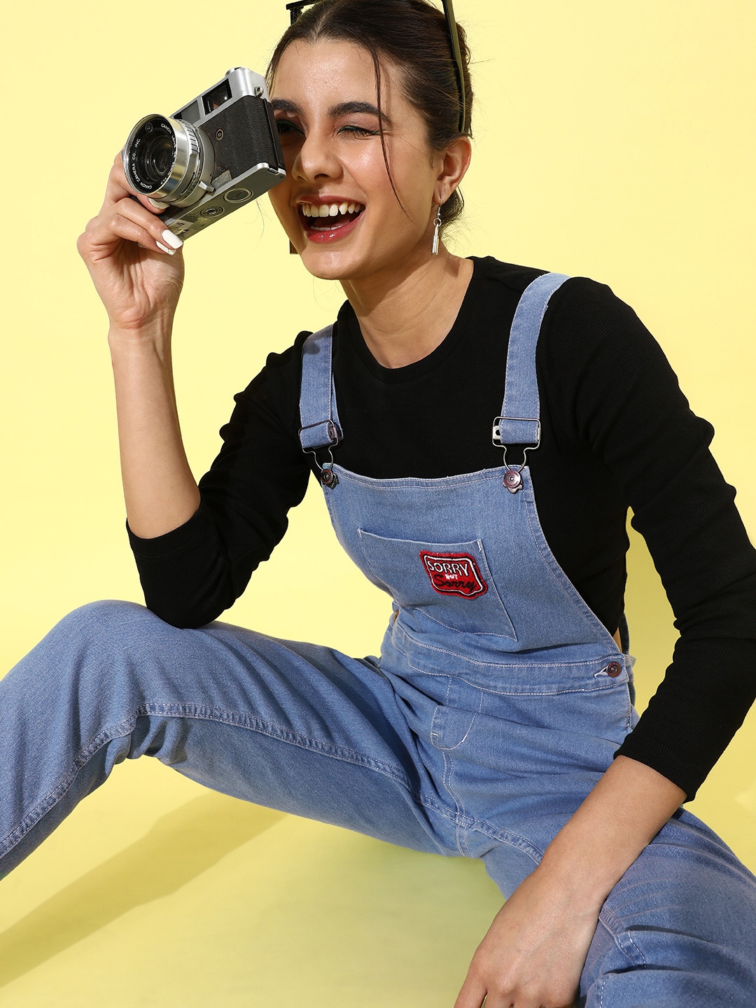 

DressBerry Women Blue Denim Basic Jumpsuit