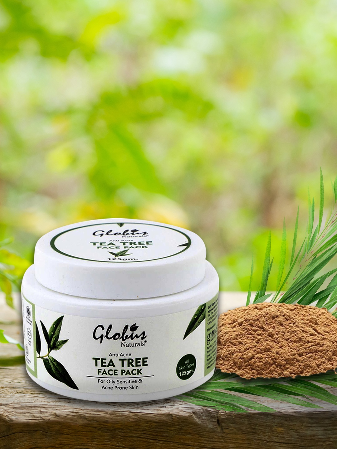 

Globus naturals Tea Tree Anti Acne Face Pack - 125 g, White