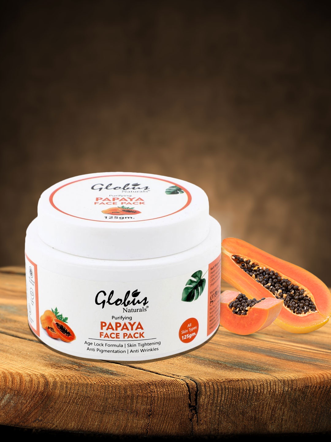 

Globus Naturals Purifying Papaya Anti Aging Face Pack 125g, White