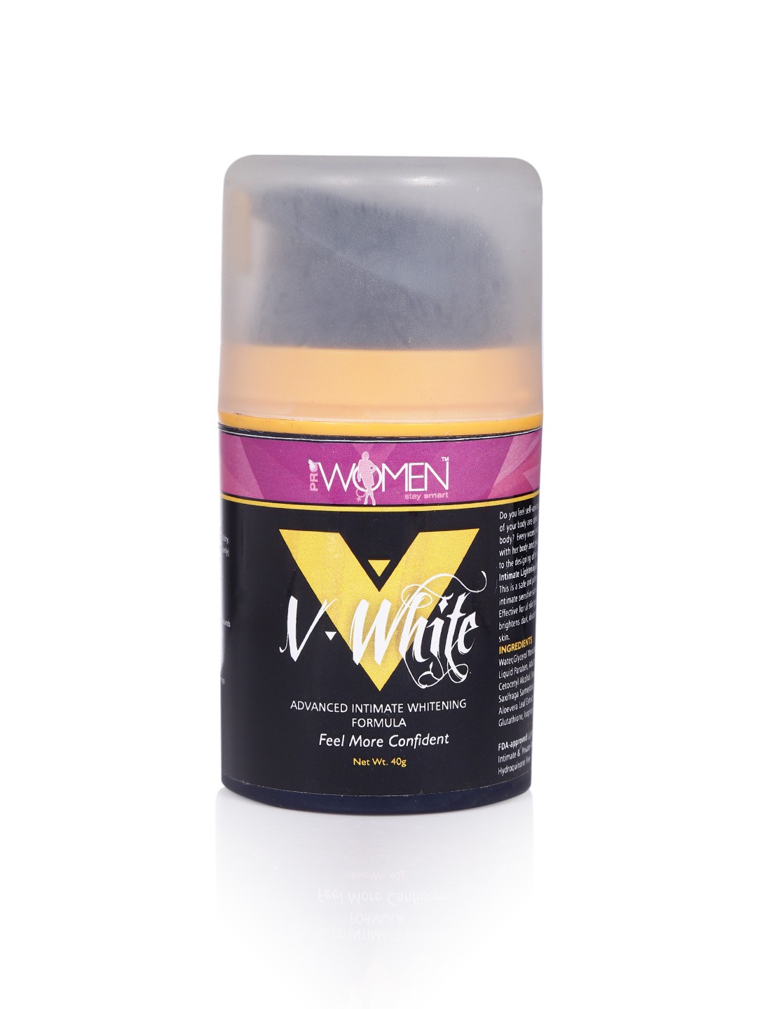 

PRO WOMEN V- White Advanced Intimate Whitening Formula 40 g, Black