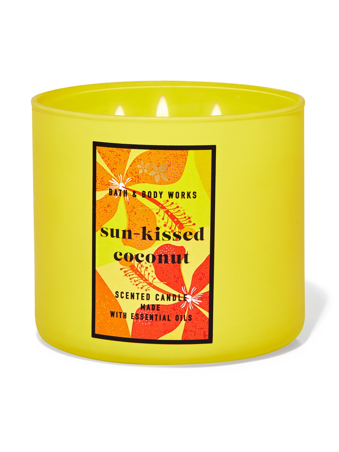 

Bath & Body Works Sun-Kissed Coconut 3-Wick Candle 411 g, Yellow