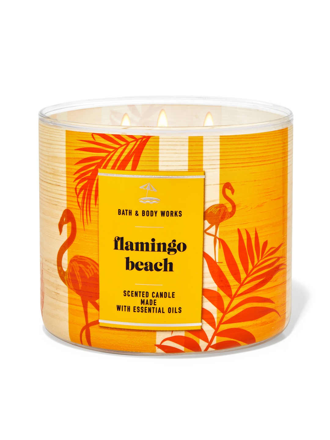 

Bath & Body Works Flamingo Beach 3-Wick Candle, Orange
