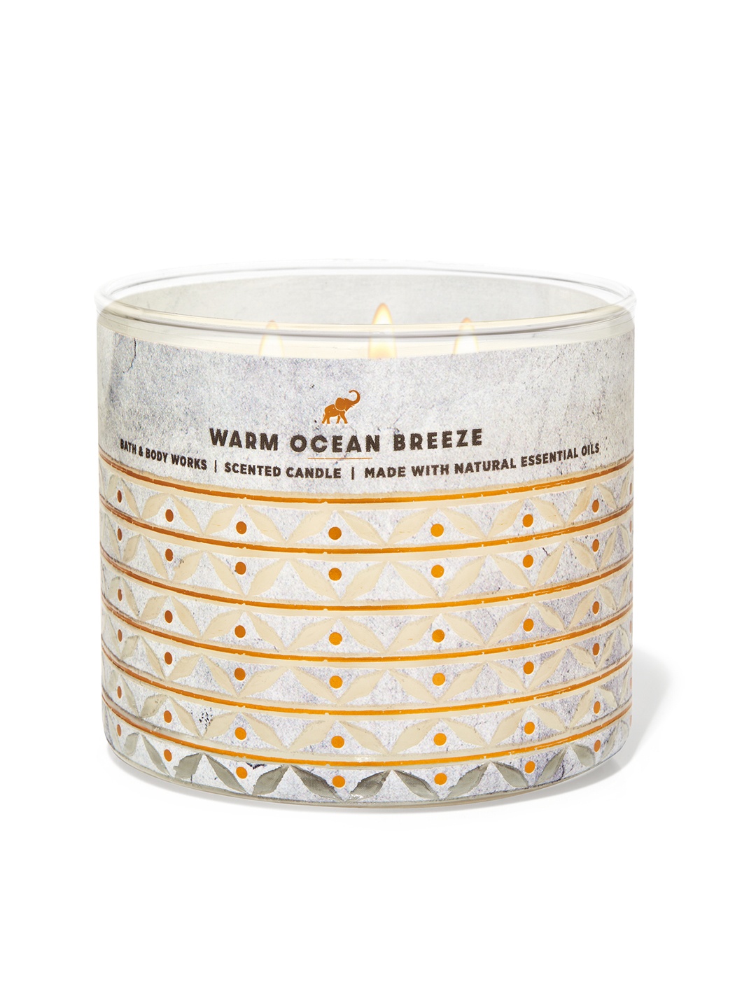 

Bath & Body Works Warm Ocean Breeze 3-Wick Scented Candle - 411 g, Cream