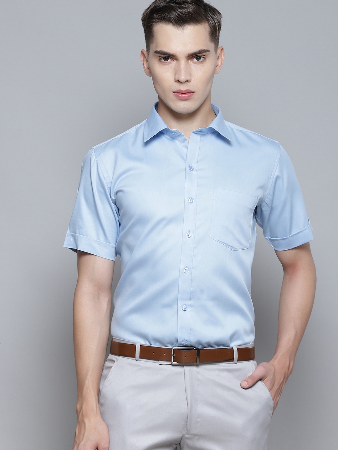 

DENNISON Men Blue Smart Slim Fit Opaque Formal Shirt