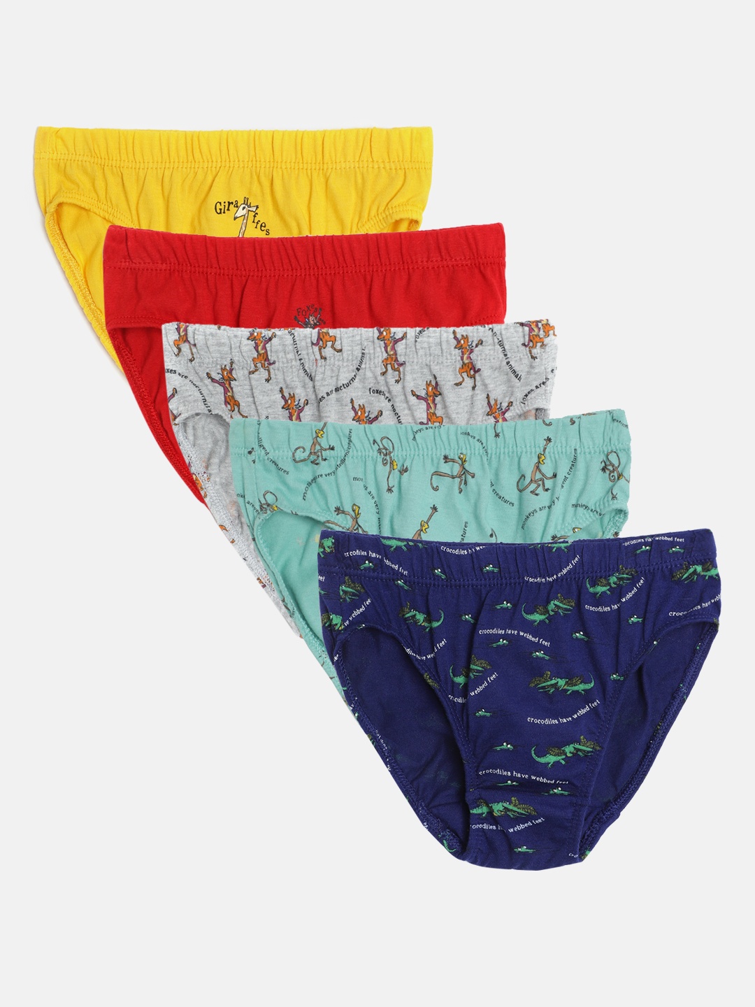 

Marks & Spencer Girls Pack of 5 Pure Cotton Briefs T715665D, Multi
