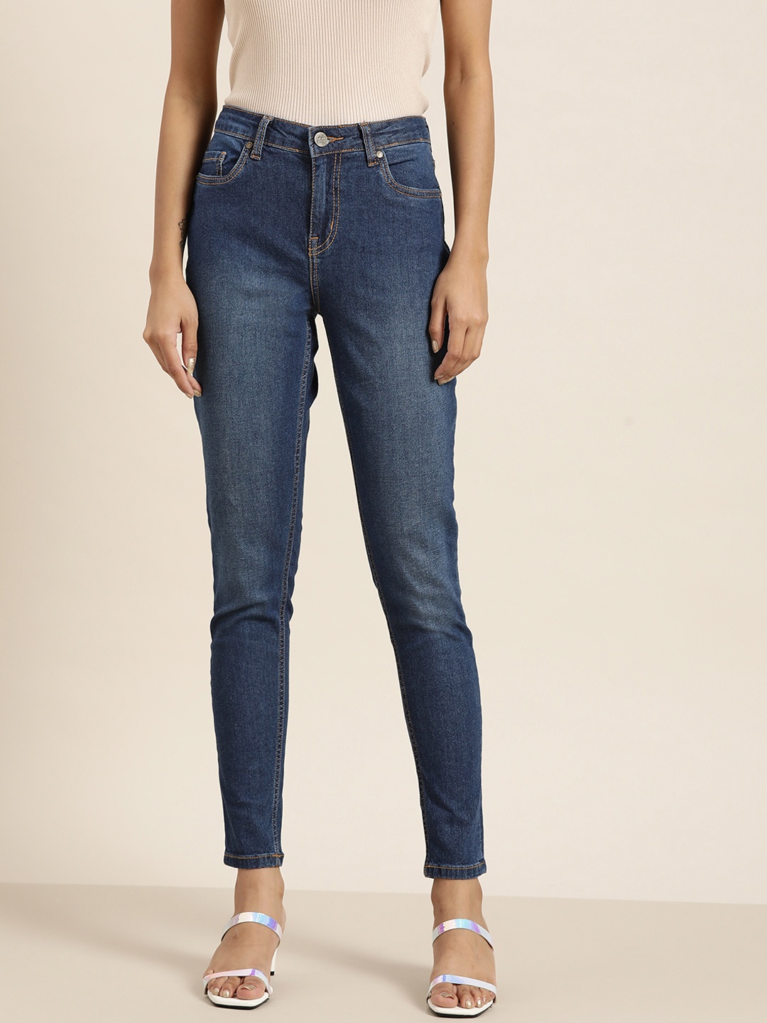 

all about you Women Blue Skinny Fit Light Fade Stretchable Jeans