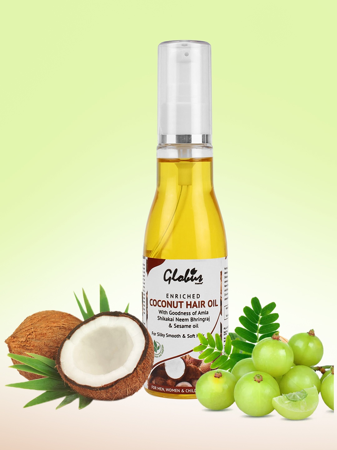 

Globus Naturals Coconut Hair Oil - 100 ml, Yellow