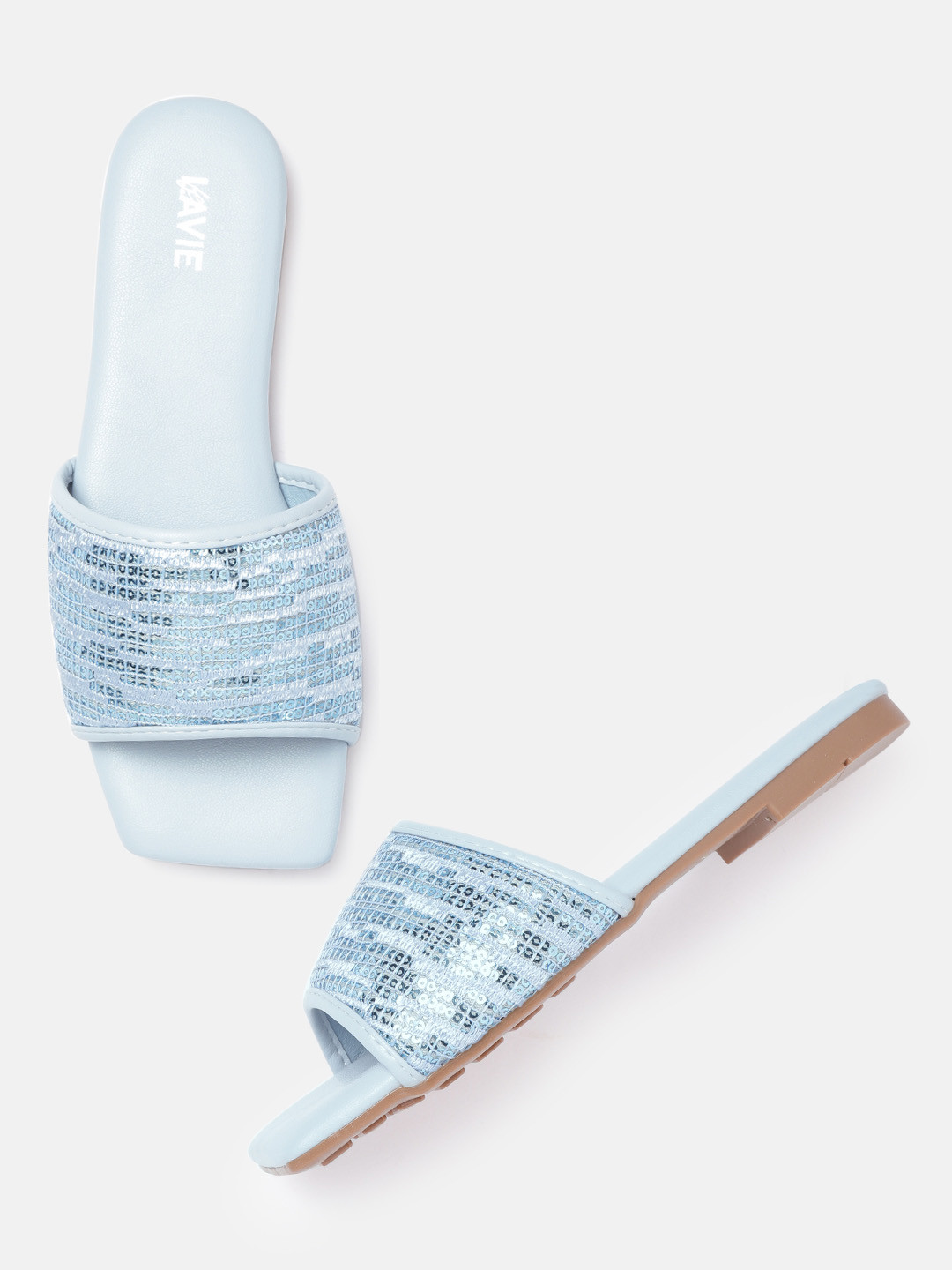 

Lavie Women Blue Sequinned Open Toe Flats