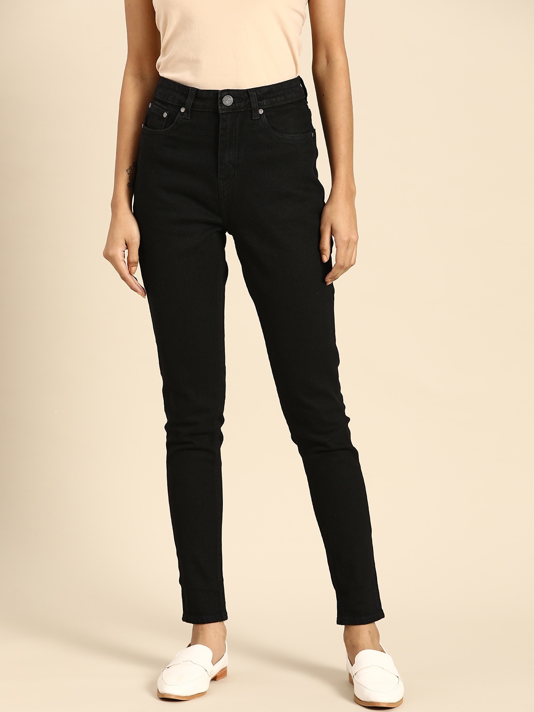 

all about you Women Black Skinny Fit High-Rise Stretchable Jeans
