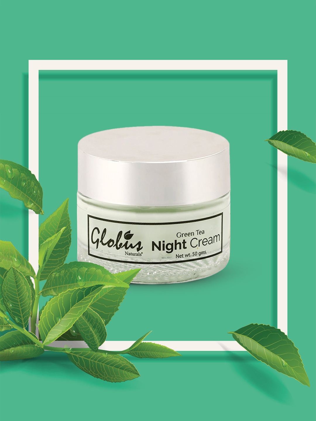 

Globus Naturals Green Tea Moisturizing & Soothing Night Cream 50g, White