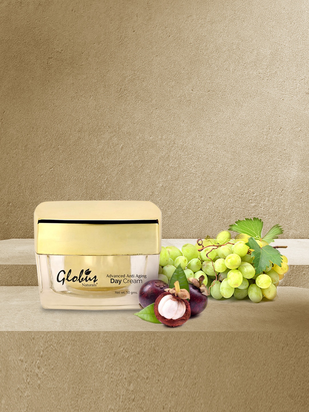 

Globus naturals Advanced Anti Aging Day Cream - Reduces Signs of Aging - 50 g, Gold