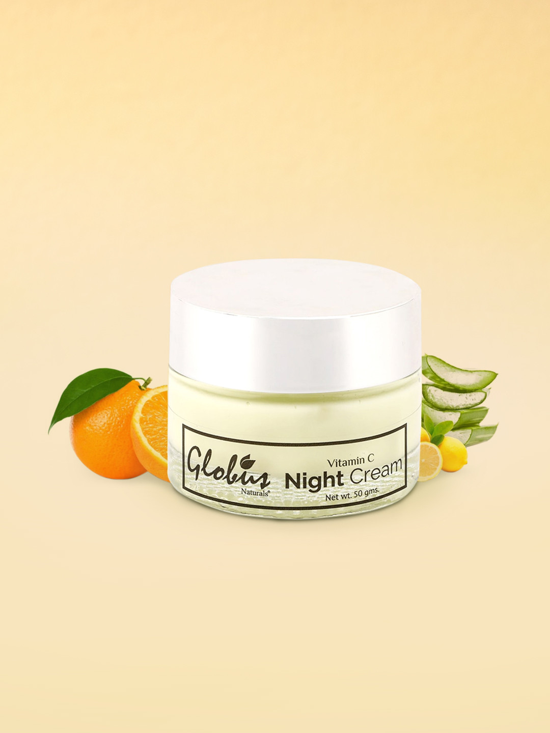 

Globus Naturals Vitamin C Brightening & Whitening Night Cream 50g, White