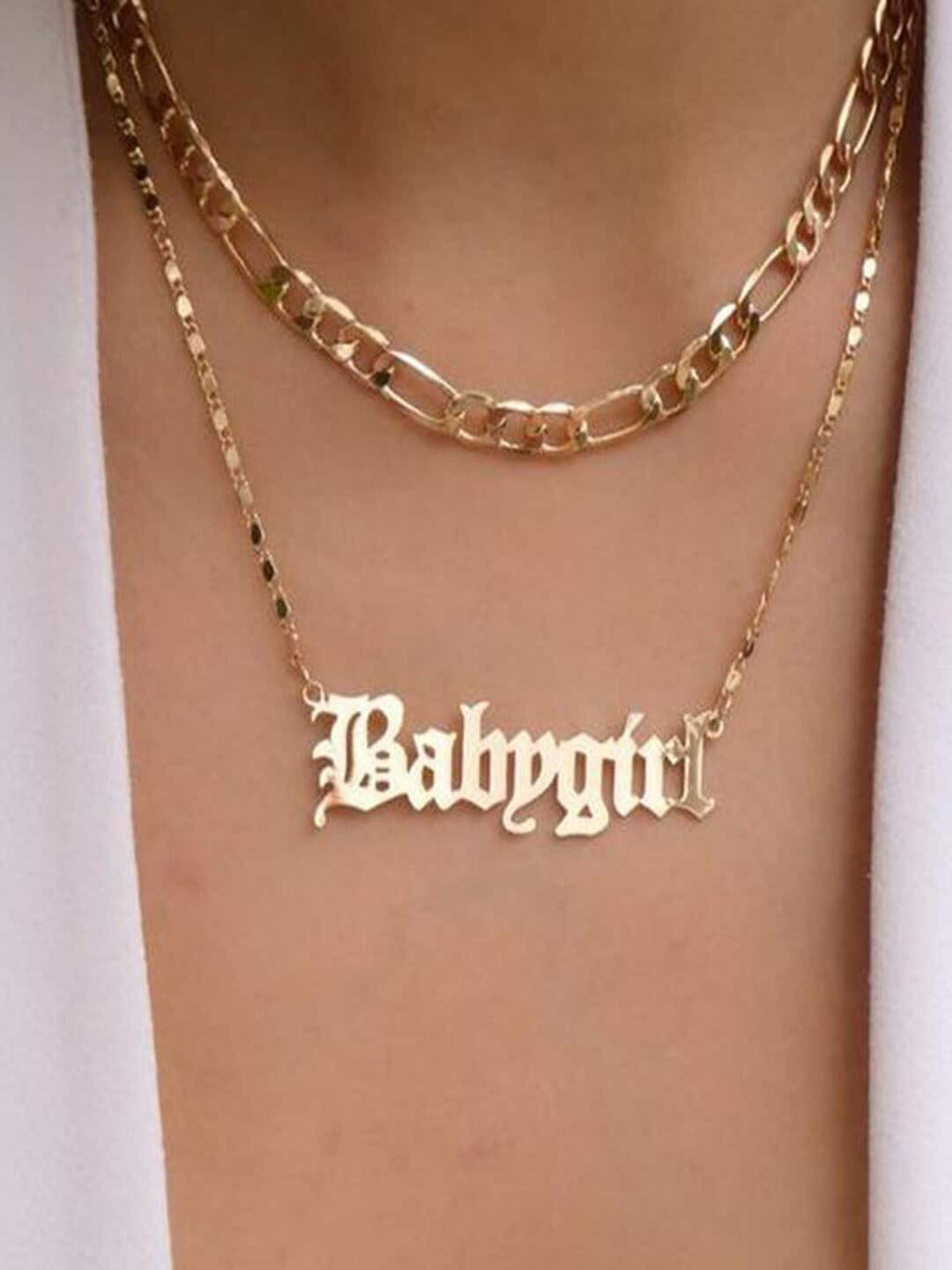 

Shining Diva Fashion Gold-Plated Layered Necklace