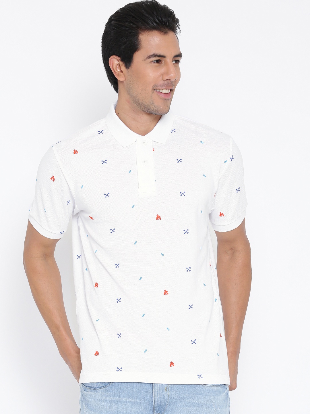 

U.S. Polo Assn. Men White Polo T-shirt