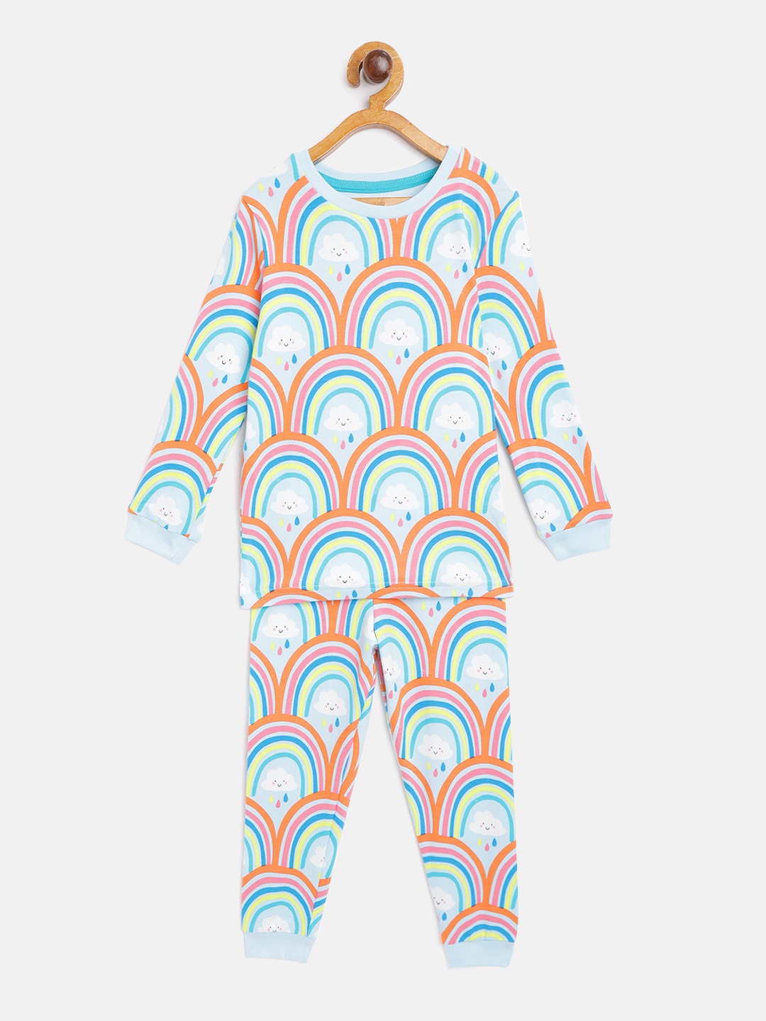 

Marks & Spencer Girls Multicoloured Rainbow Printed Pyjamas Set, Multi