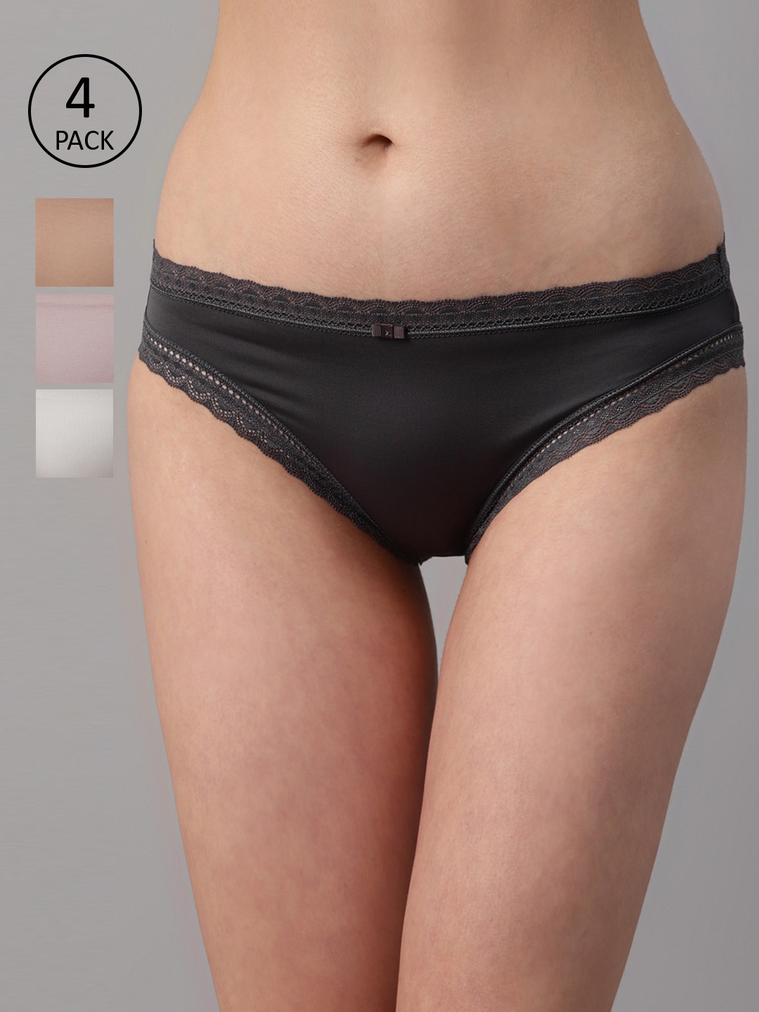 

Marks & Spencer Pack of 4 Solid Bikini Briefs, Pink
