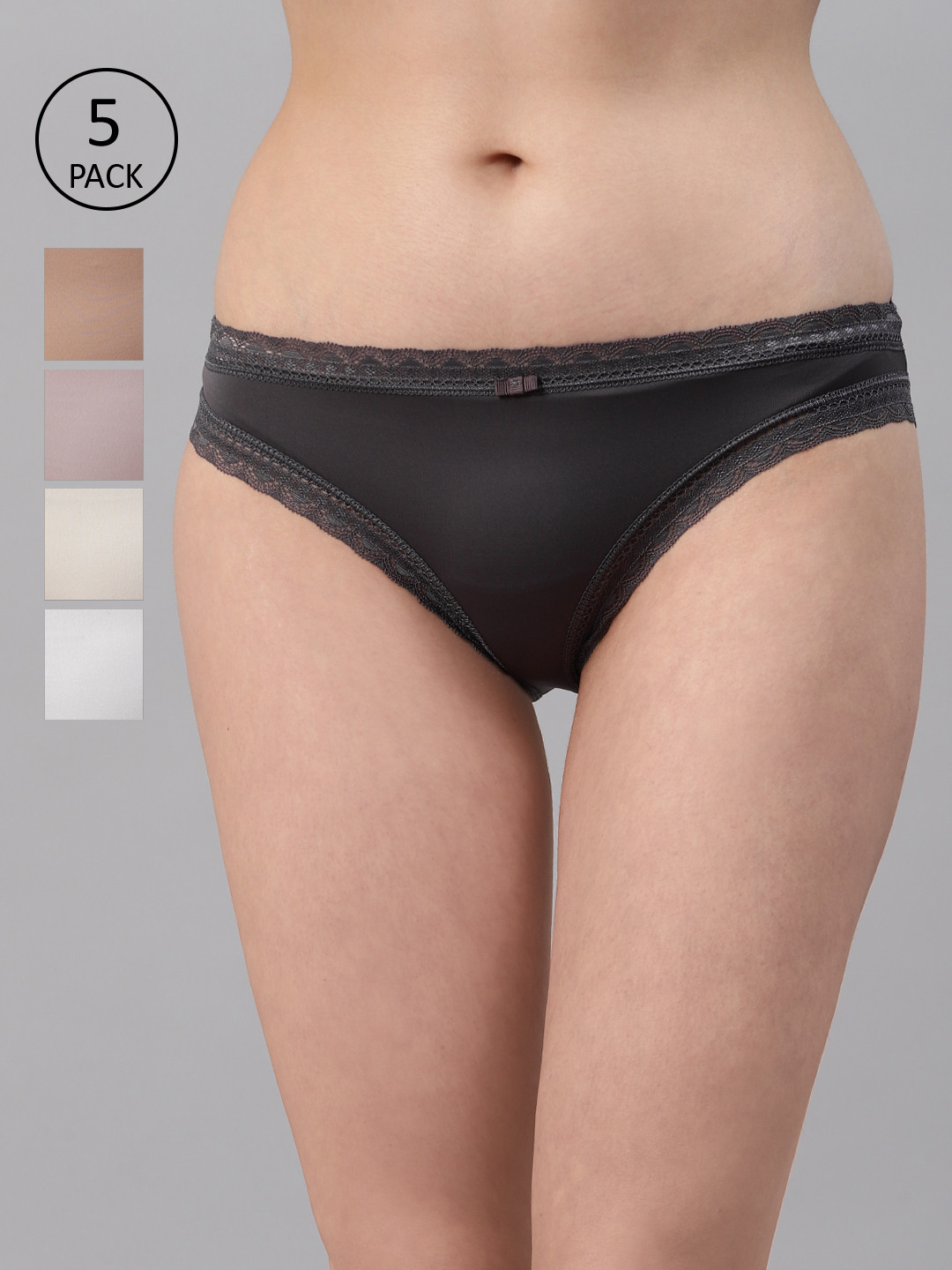 

Marks & Spencer Pack of 5 Solid Bikini Briefs, Black