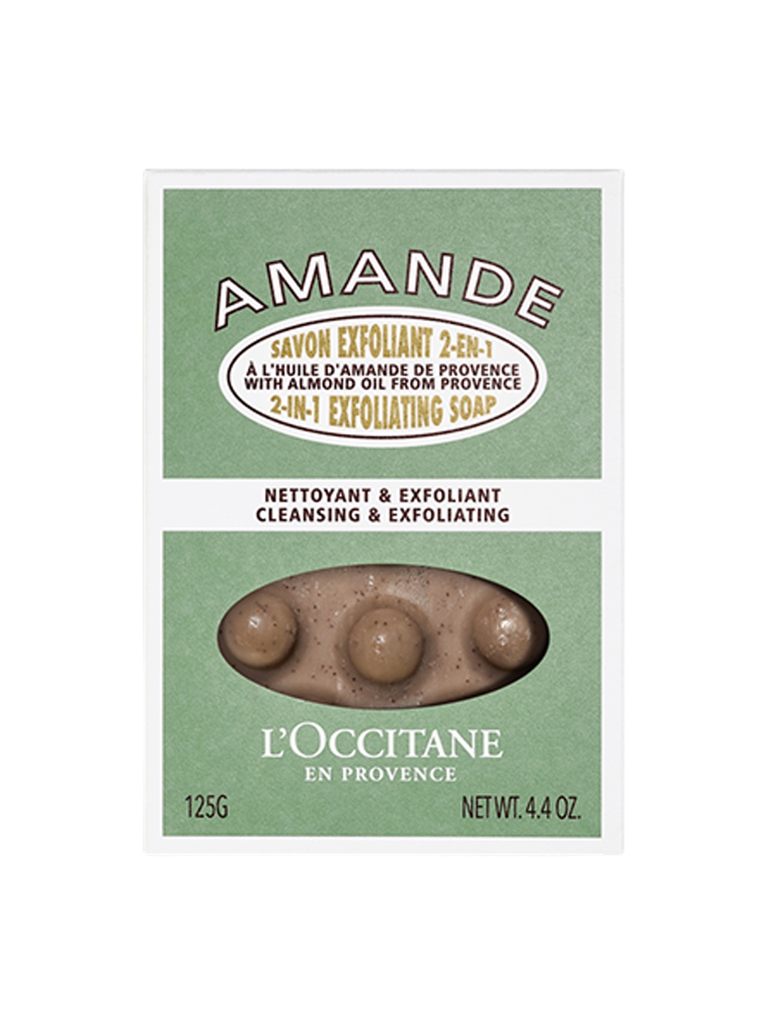 

L'Occitane en Provence Almond Scrubbing Soap 125g, Brown