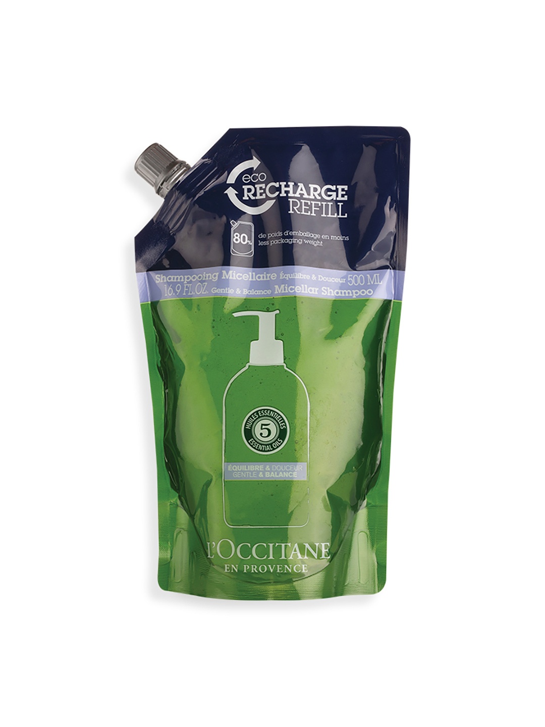 

L'Occitane en Provence Gentle & Balance Micellar Shampoo Eco-Refill 500ml, Transparent