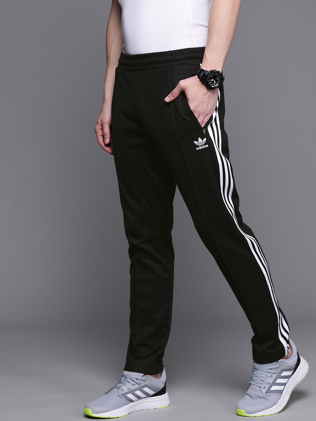 

ADIDAS Originals Men Black Regular Fit Classics BECKENBAUER Adicolor Primeblue Sustainable Track Pants