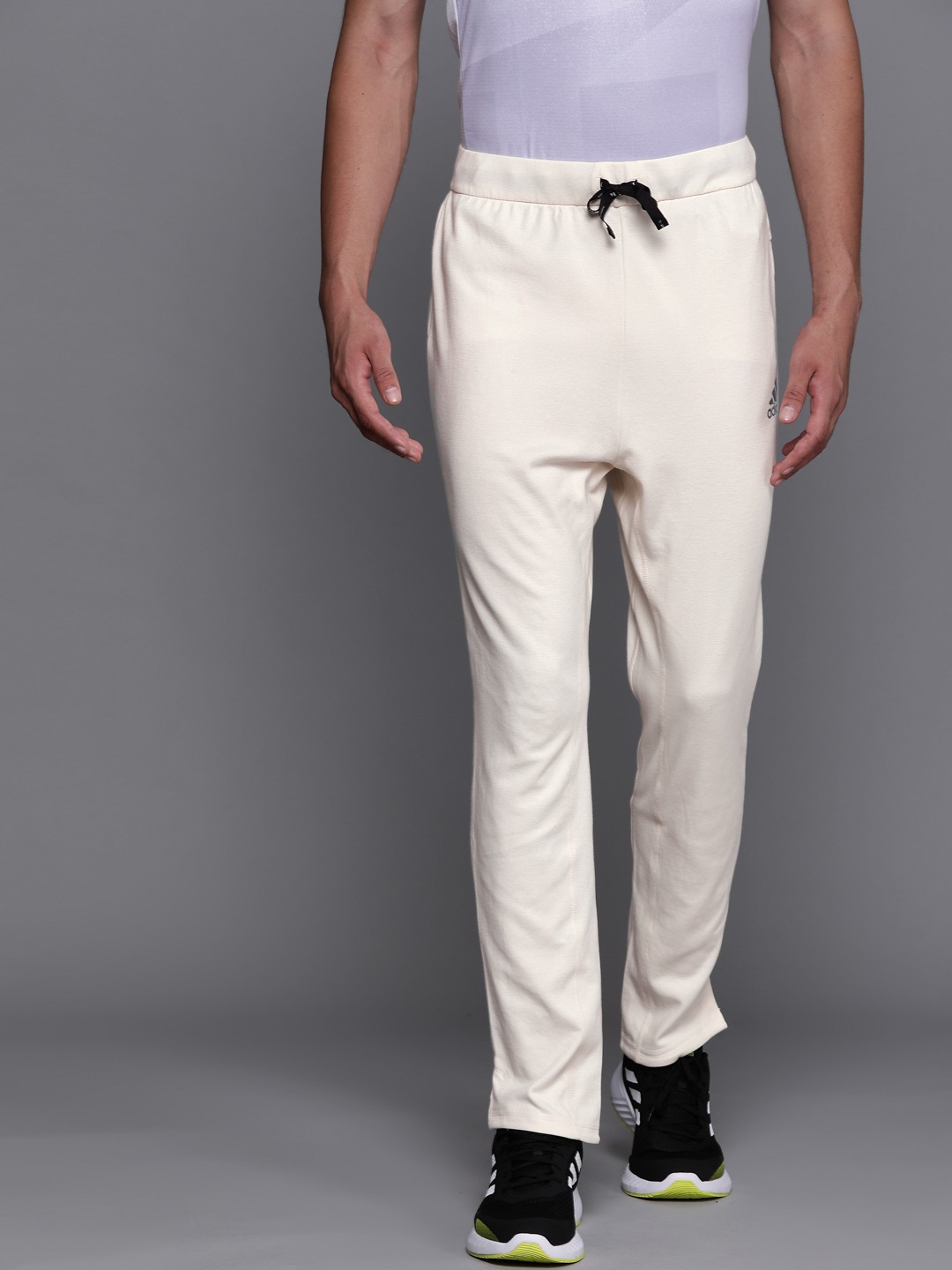 

ADIDAS Men Cream-Coloured Solid Primeblue Always Om Yoga Sustainable Trackpants