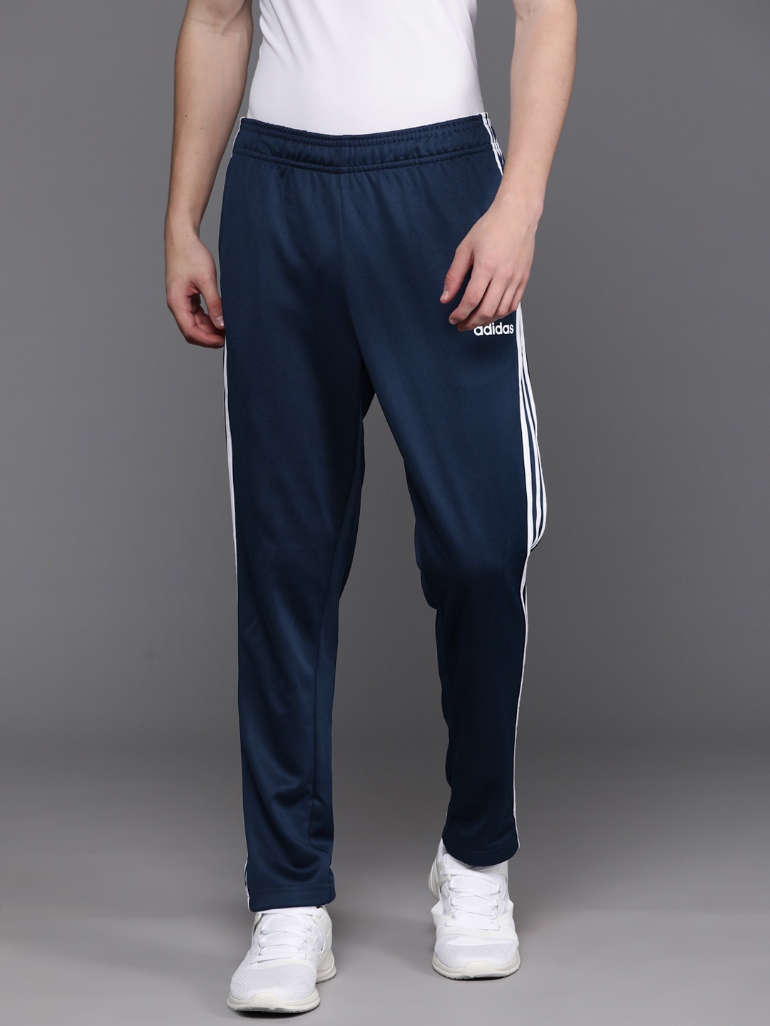 

ADIDAS Originals Men Side Striped Slim Fit Primeblue Tapered Leg Track Pants, Navy blue