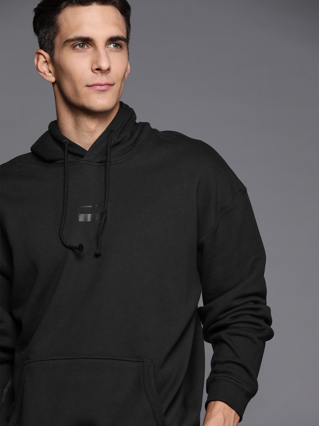 

ADIDAS Originals Men Black Solid R.Y.V. Loose Fit Cotton Sustainable Hoodie