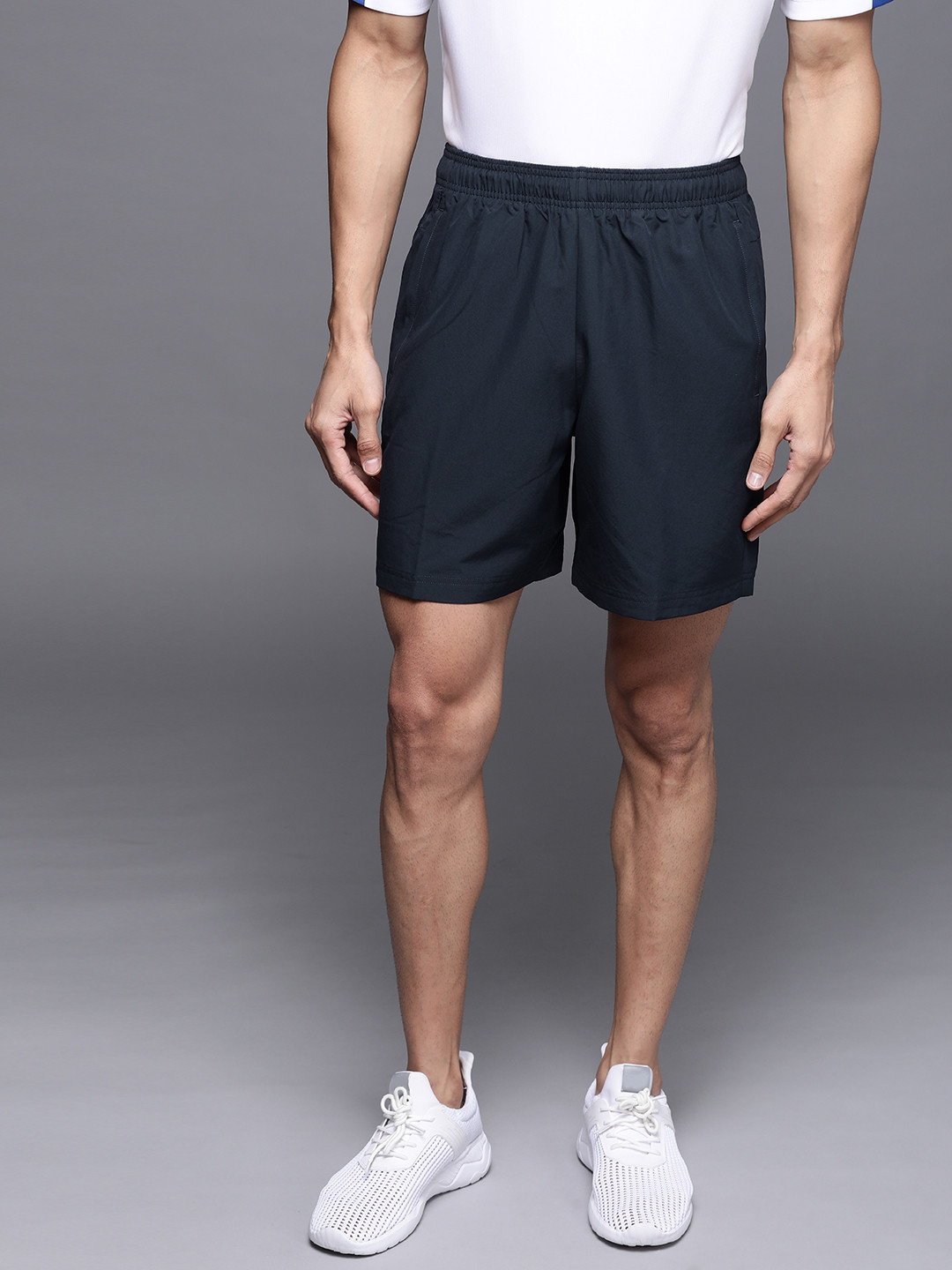 

ADIDAS Men Navy Blue Essentials Linear Chelsea Sustainable Shorts